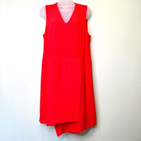 J Brand | Mina Dress Masai Masa V-Neck Side Hip Pockets Asymmetrical Mini Dress - Picture 3 of 16